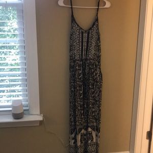 Black and White print Maxi Dress